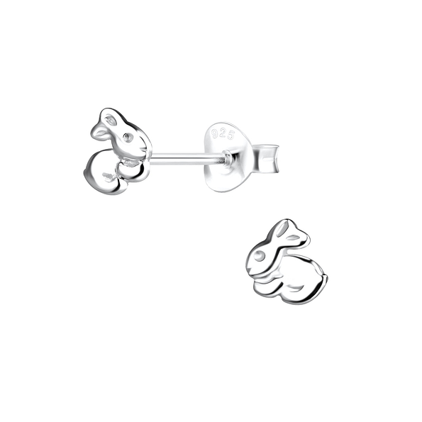 Silver Rabbit Stud Earrings - 15476 Silver Rabbit Stud Earrings - 15476