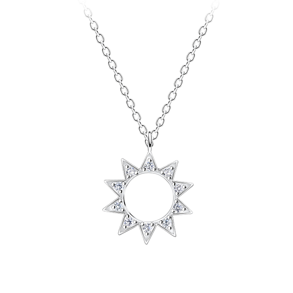 Silver Sun Necklace - 15769