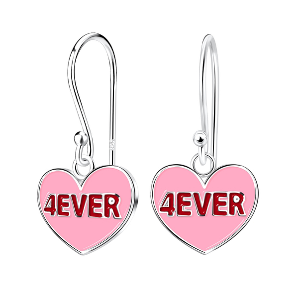 Silver 4Ever Heart Earrings - 16048
