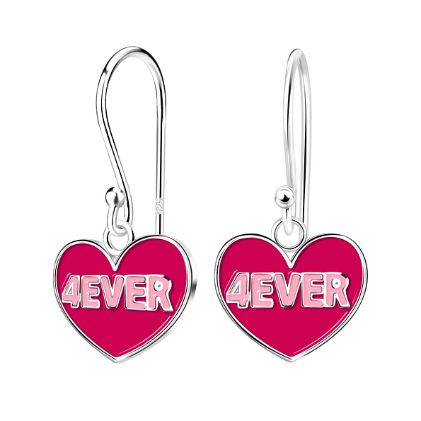 Silver 4Ever Heart Earrings - 17499