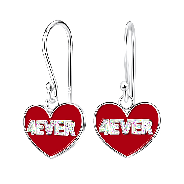Silver 4Ever Heart Earrings - 17502
