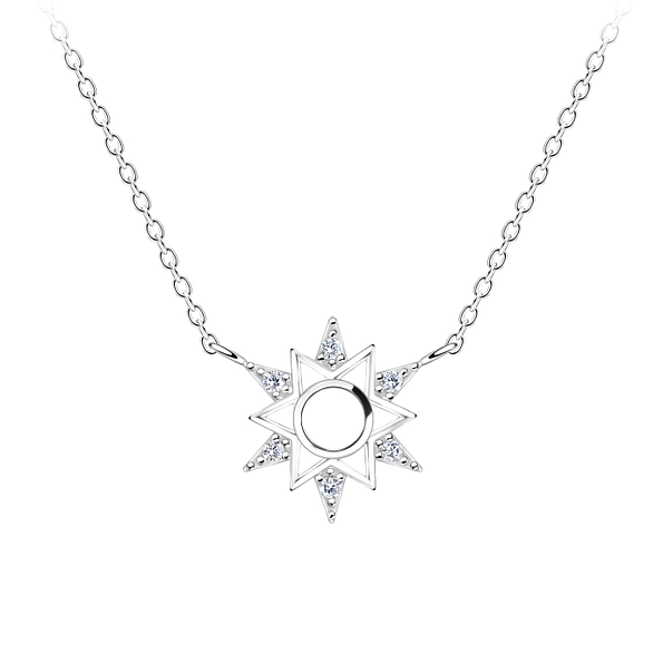 Silver Sun Necklace - 16426
