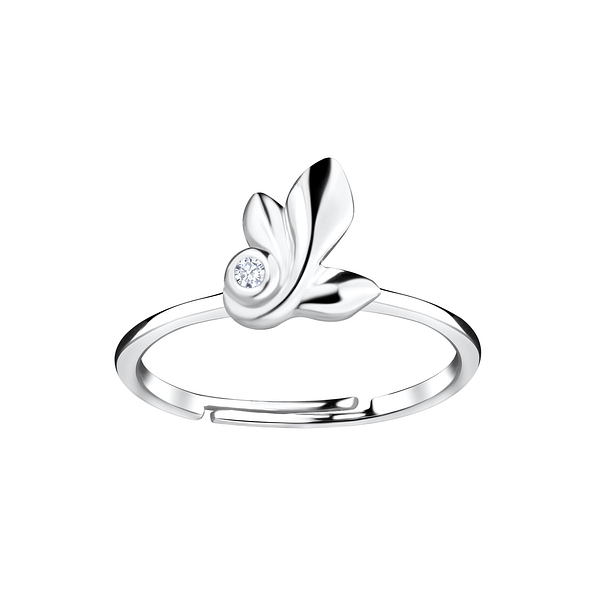 Silver Leaf Adjustable Ring - 16418
