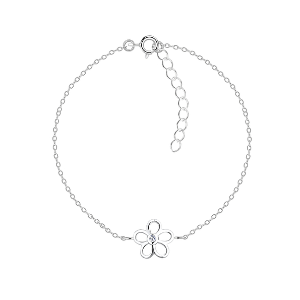 Silver Flower Bracelet - 16412