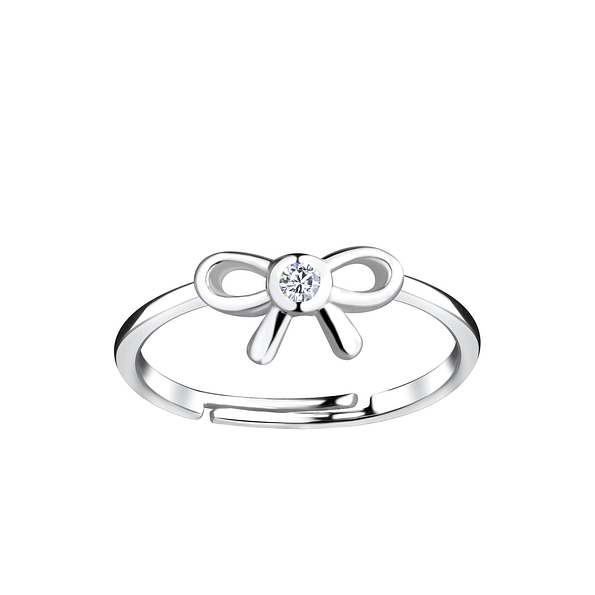 Silver Bow Adjustable Ring - 16413