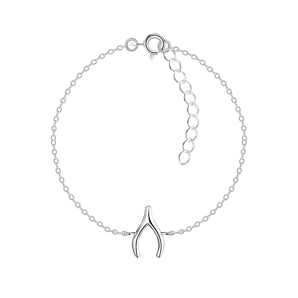 Silver Wishbone Bracelet - 16396