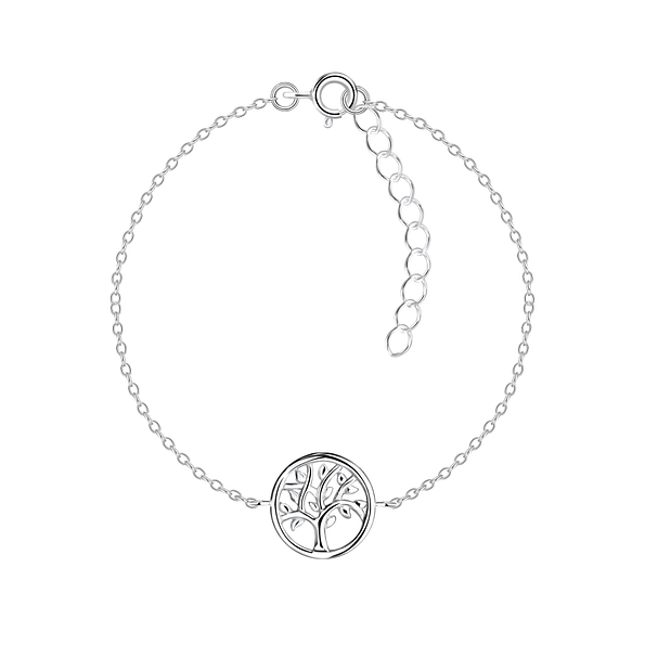 Silver Tree Of Life Bracelet - 16325