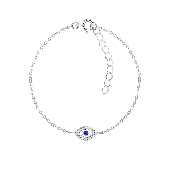 Silver Evil Eye Bracelet - 16336