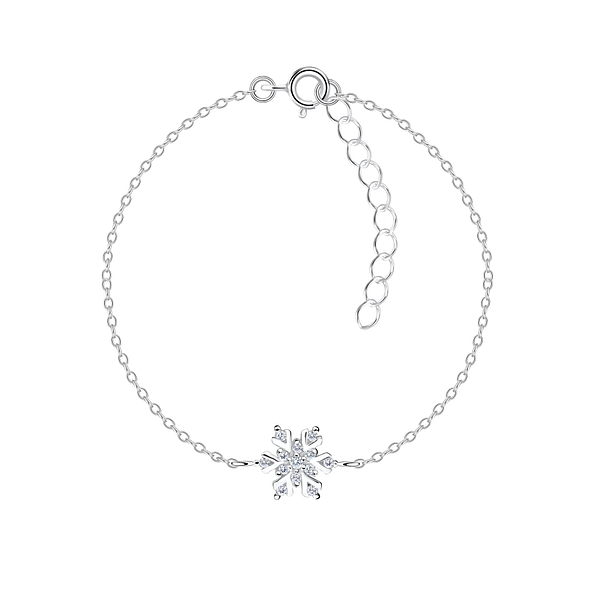 Silver Snowflake Bracelet - 16328