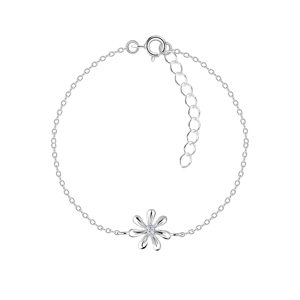 Silver Flower Bracelet - 16334