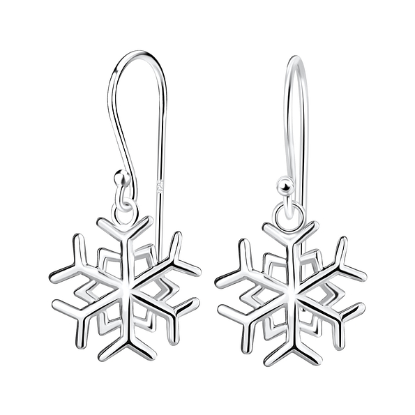 Silver Snowflake Earrings - 16331