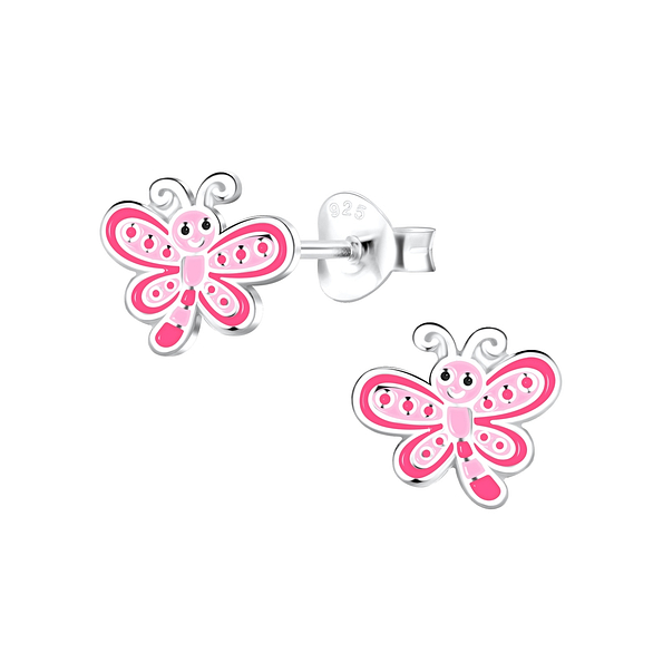Silver Dragonfly Stud Earrings - 16249