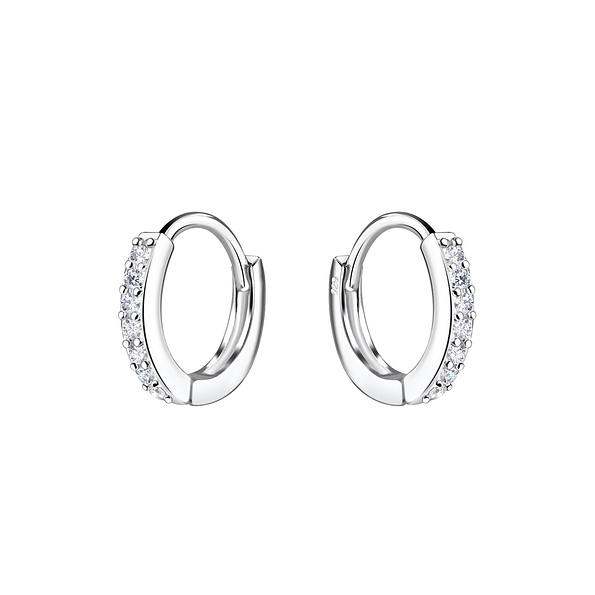 11mm Silver Huggie Earrings - 16103