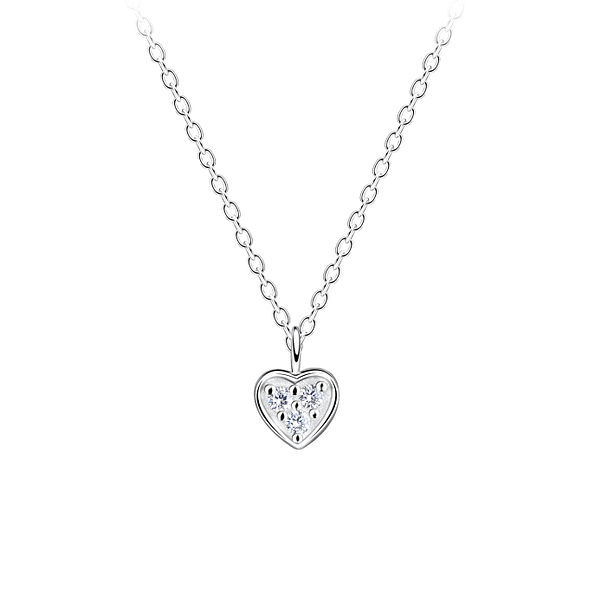 Silver Heart Necklace - 16376