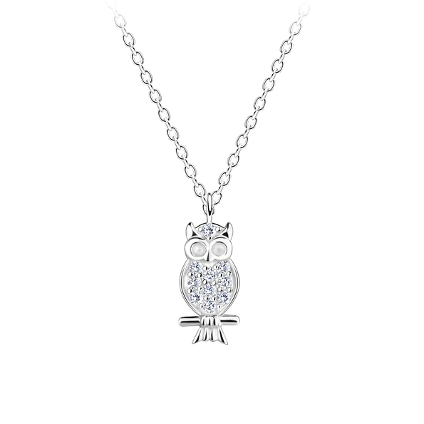Silver Owl Necklace - 16384