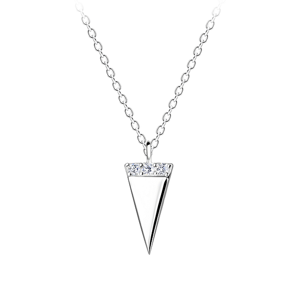 Silver Triangle Necklace - 16385