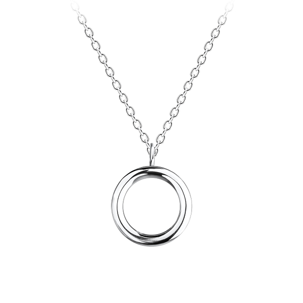 Silver Circle Necklace - 10630
