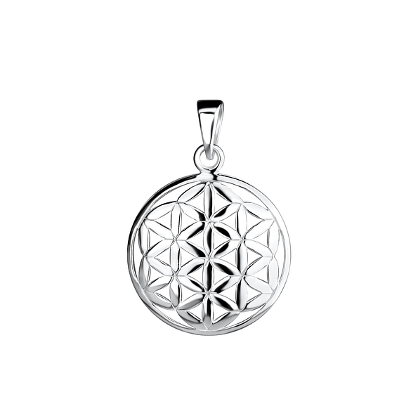 Silver Flower Of Life Pendant - 16584