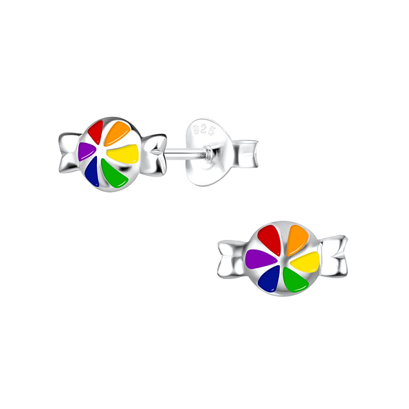 Silver Candy Stud Earrings - 17034