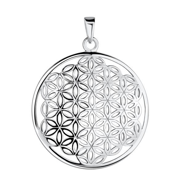 Silver Flower Of Life Pendant - 17861
