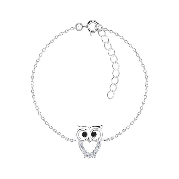 Silver Owl Bracelet - 17018