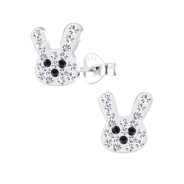 Silver Rabbit Stud Earrings - 17175