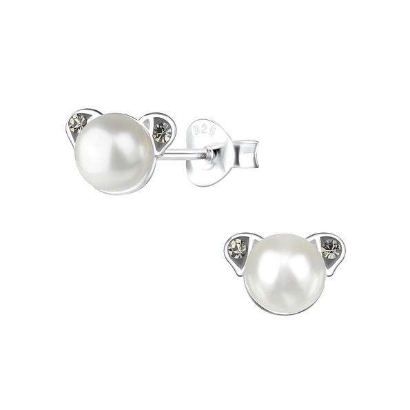 Silver Bear Stud Earrings - 17092 Silver Bear Stud Earrings - 17092