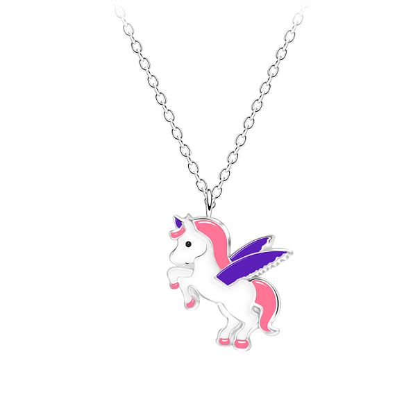 Silver Unicorn Necklace - 17126