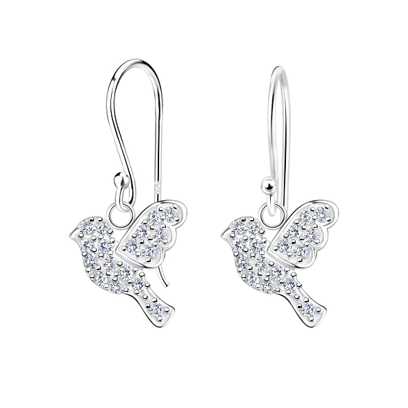 Silver Bird Earrings - 17023