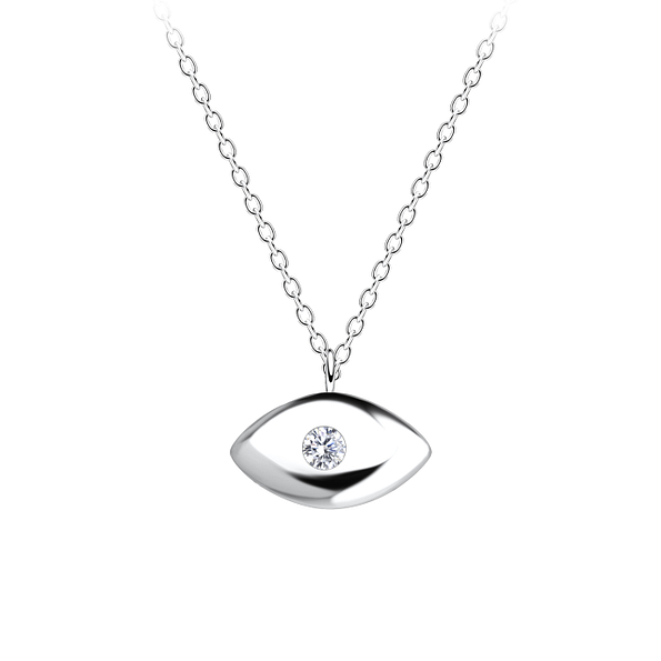 Silver Evil Eye Necklace - 17294