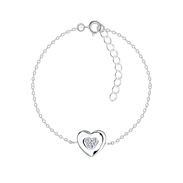 Silver Heart Bracelet - 17020