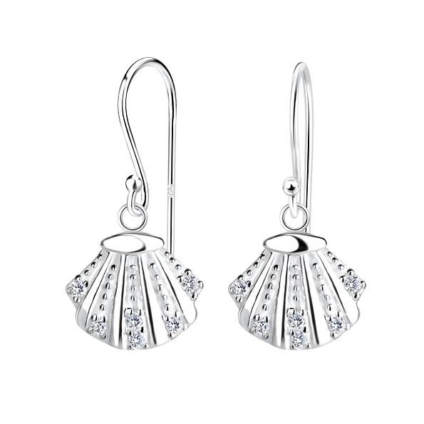 Silver Shell Earrings - 17241