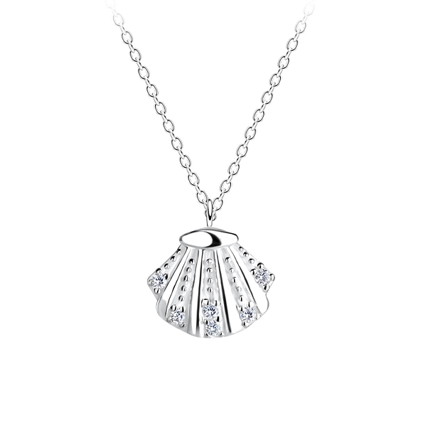 Silver Shell Necklace - 17289