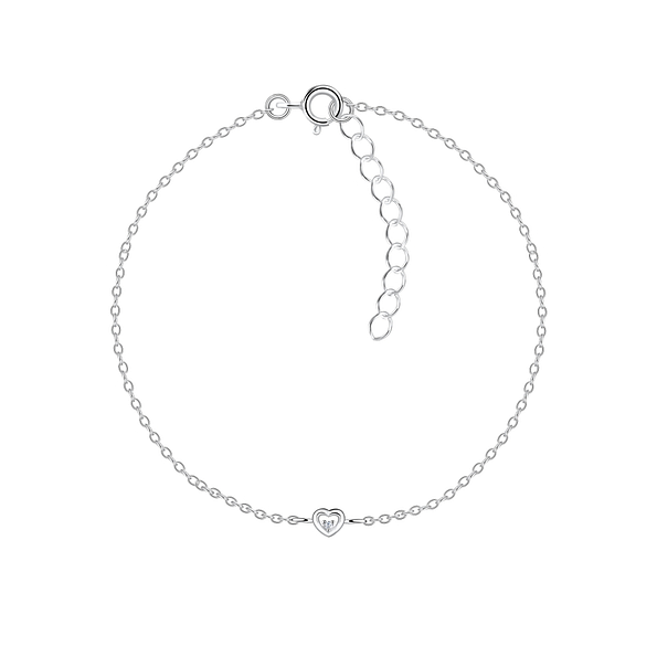 Silver Heart Bracelet - 17266