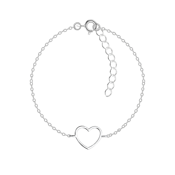 Silver Heart Bracelet - 17211