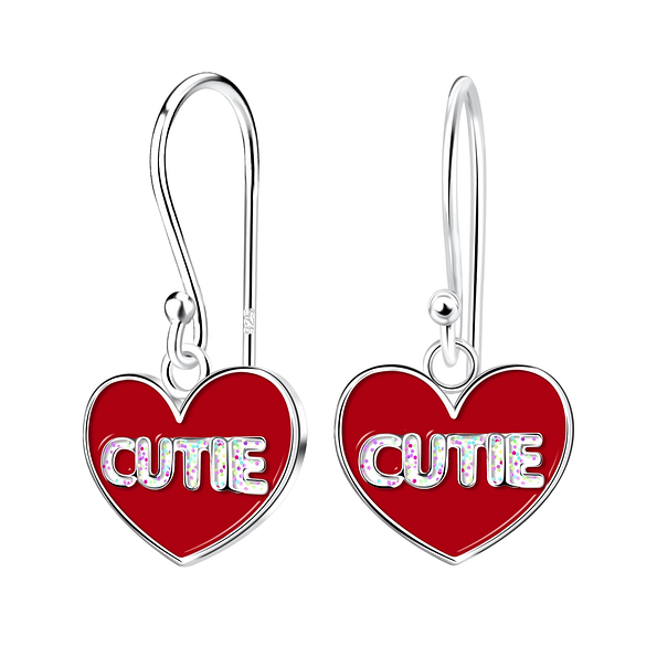 Silver Cutie Heart Earrings - 17500