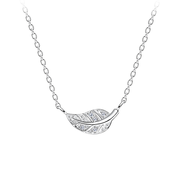 Silver Leaf Necklace - 17409