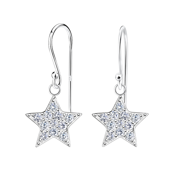Silver Star Earrings - 17365