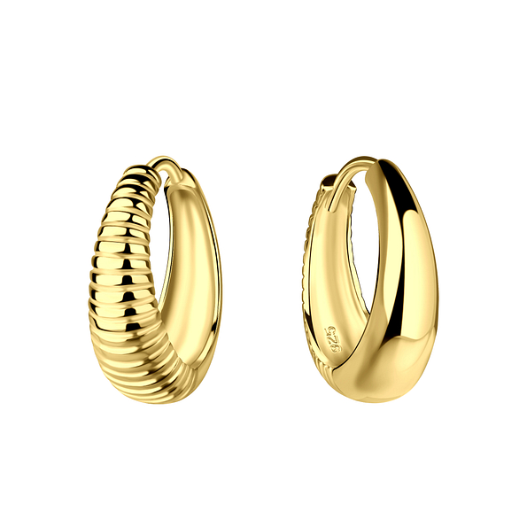 16mm Silver Huggie Earrings - 20471