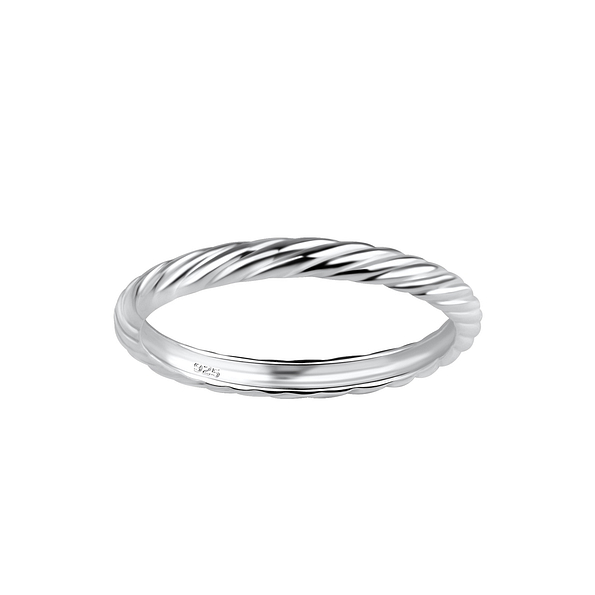 Silver Twisted Ring - 18004