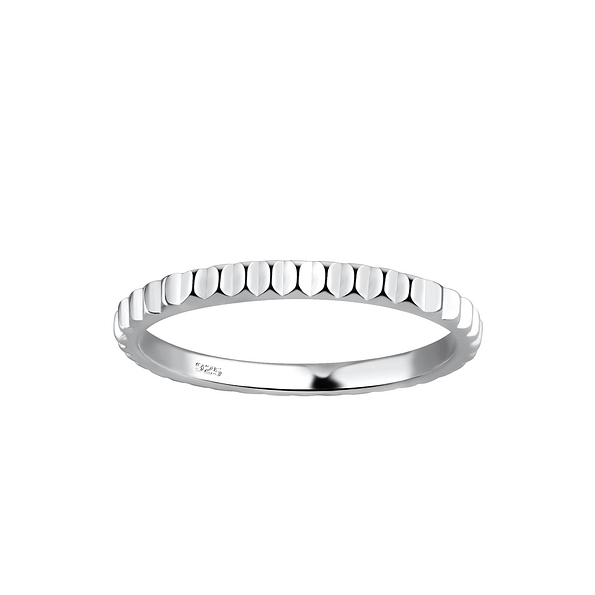 Silver Pattern Ring - 18006