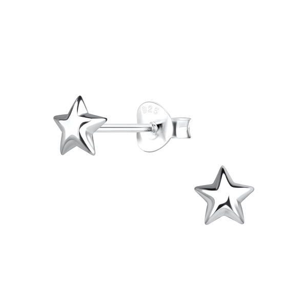 Silver Star Stud Earrings - 18055 Silver Star Stud Earrings - 18055
