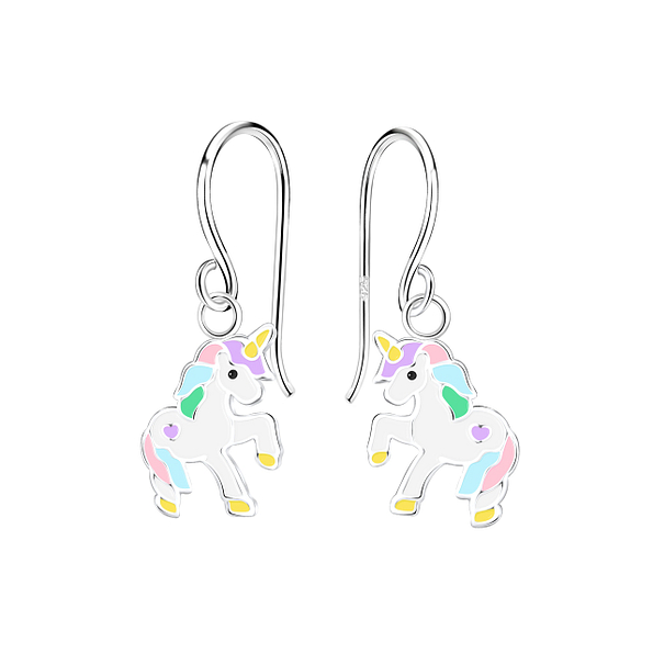 Silver Unicorn Earrings - 18519