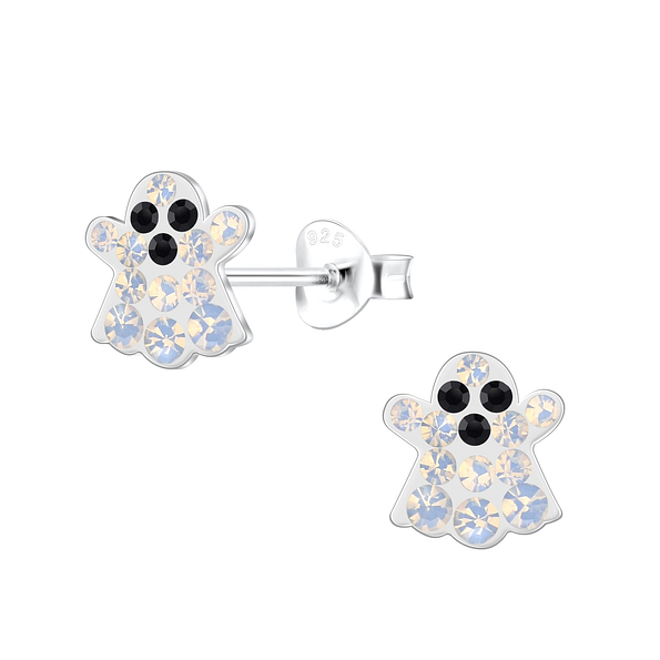 Silver Ghost Stud Earrings - Wholesale - 18440 Silver Ghost Stud Earrings - Wholesale - 18440