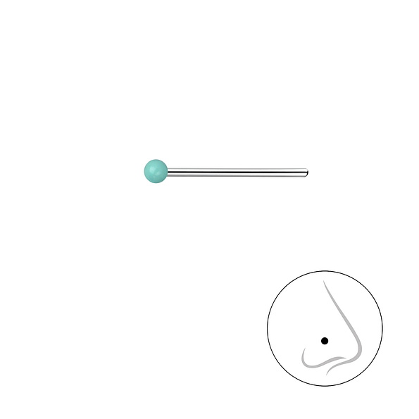 1.5mm Silver Ball Nose Stud - 18485