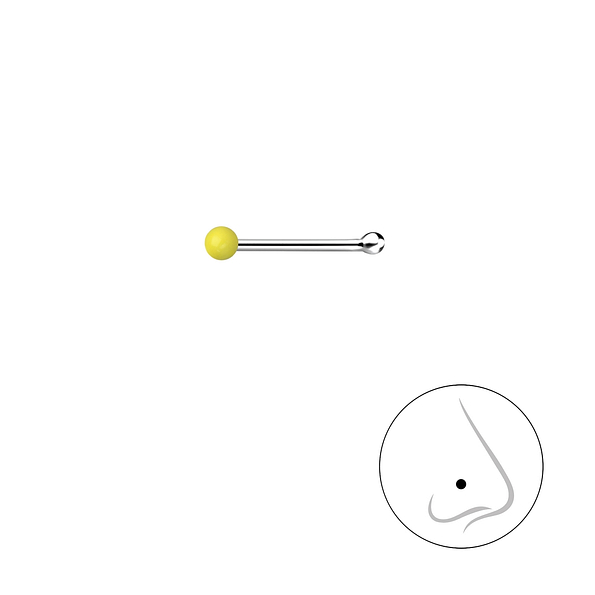 1.5mm Silver Ball Nose Stud With Ball  - 18478