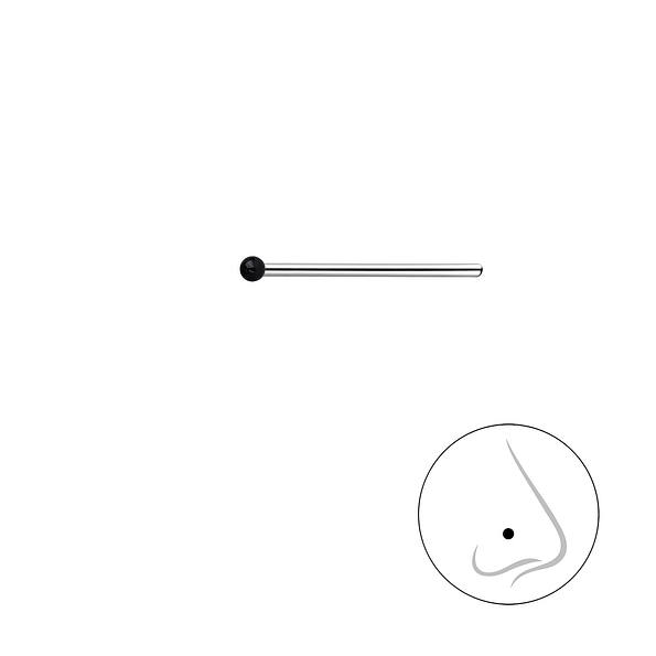 1mm Silver Ball Nose Stud - 18462