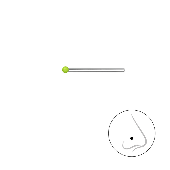 1mm Silver Ball Nose Stud - 18468