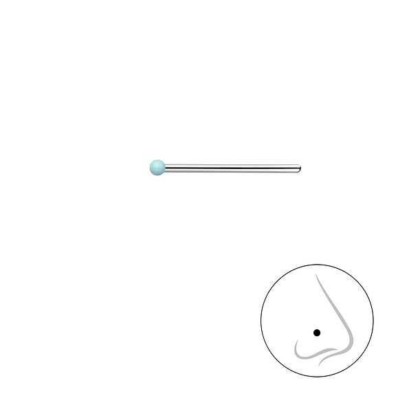 1mm Silver Ball Nose Stud - 18464