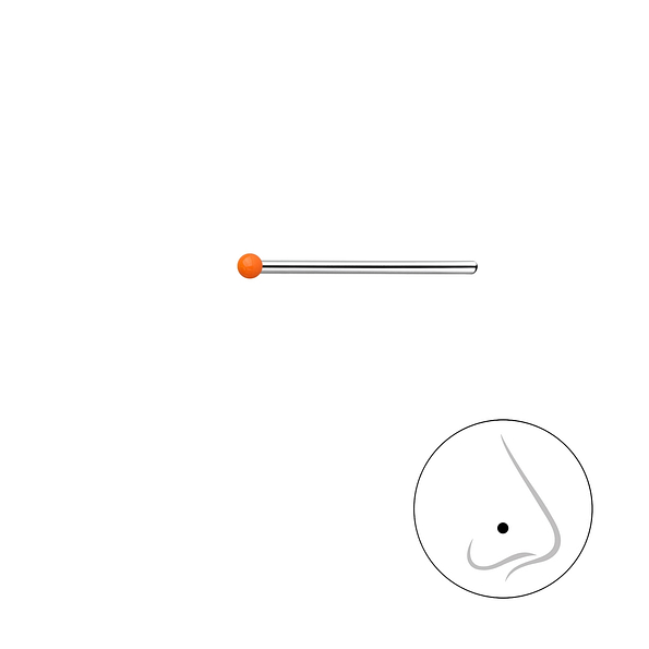 1mm Silver Ball Nose Stud - 18470